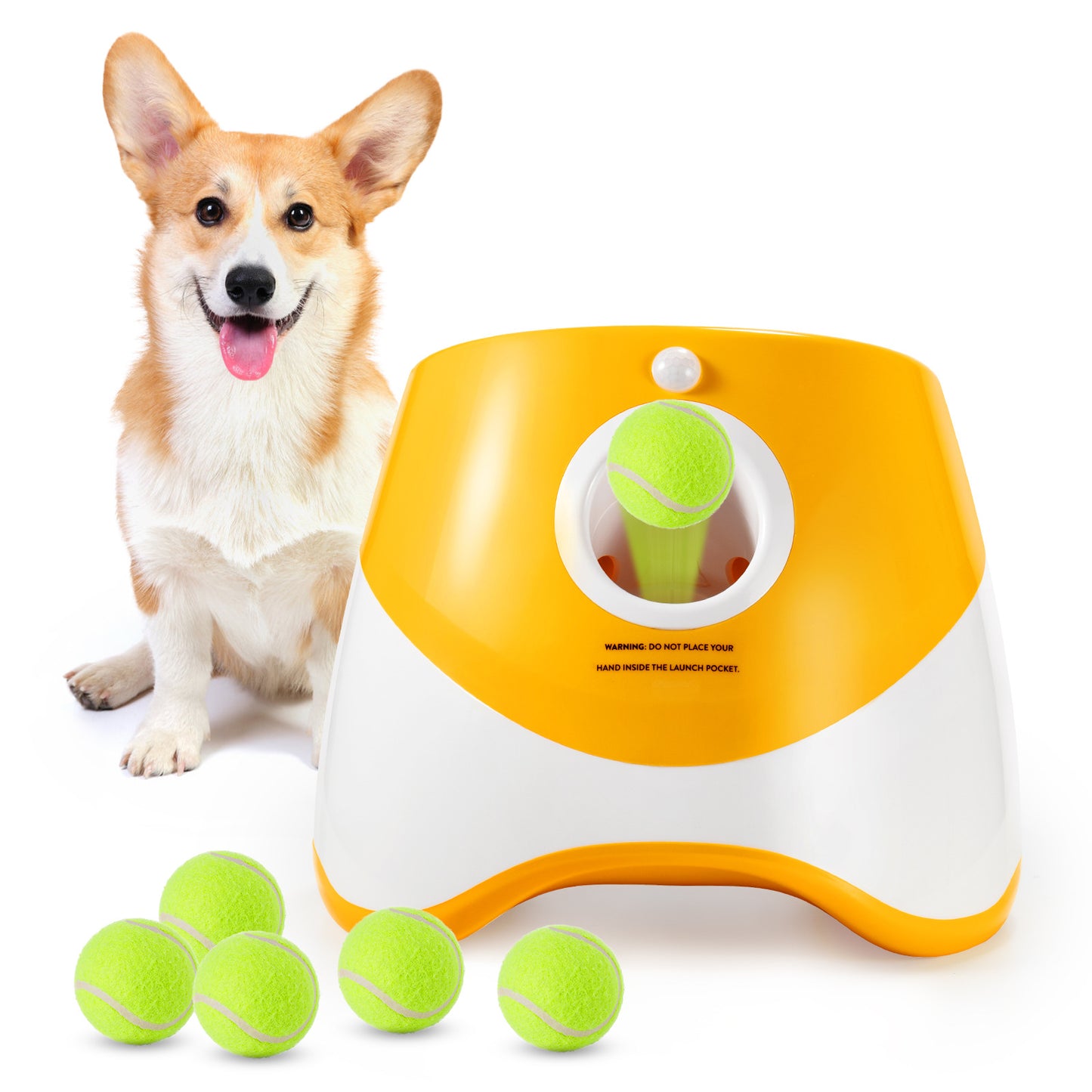 Durable Electric Interactive Throwing Training Dog Fetch Toy Thrower Machine Mini Tennis Automatic Dog Ball Launcher